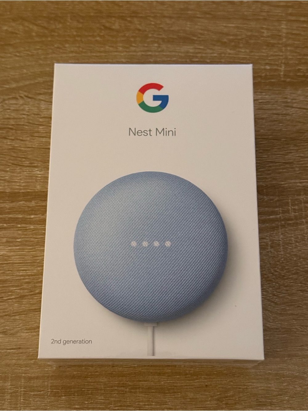 Brand New Google Nest Mini 2nd Gen - Sky Blue Fabric Smart Speaker